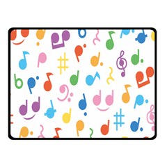 Musical Notes Fleece Blanket (small) by Mariart