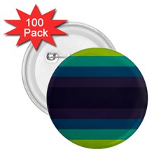 Neon Stripes Line Horizon Color Rainbow Yellow Blue Purple Black 2.25  Buttons (100 pack) 