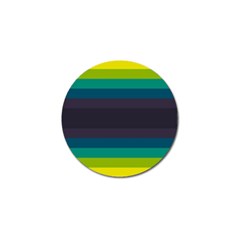 Neon Stripes Line Horizon Color Rainbow Yellow Blue Purple Black Golf Ball Marker (4 pack)