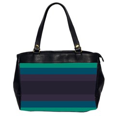 Neon Stripes Line Horizon Color Rainbow Yellow Blue Purple Black Office Handbags (2 Sides)  by Mariart