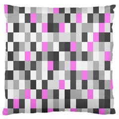 Pink Grey Black Plaid Original Standard Flano Cushion Case (two Sides) by Mariart