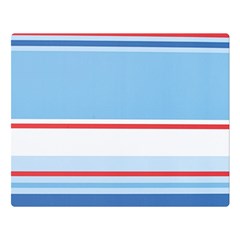 Navy Blue White Red Stripe Blue Finely Striped Line Double Sided Flano Blanket (large) 