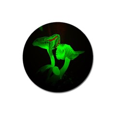 Neon Green Resolution Mushroom Magnet 3  (round) by Mariart