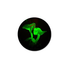 Neon Green Resolution Mushroom Golf Ball Marker by Mariart