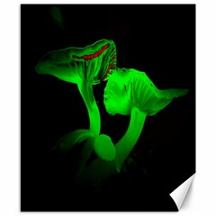 Neon Green Resolution Mushroom Canvas 8  X 10 