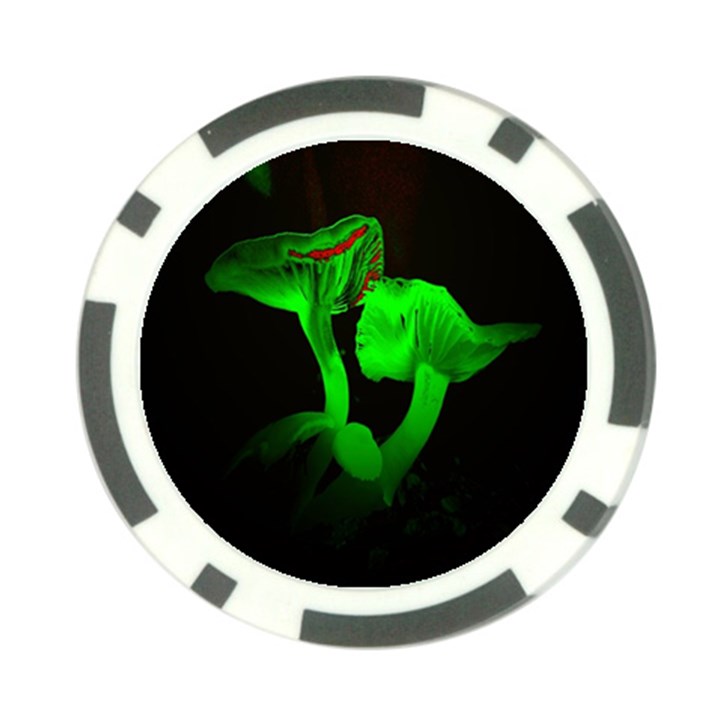 Neon Green Resolution Mushroom Poker Chip Card Guard (10 pack)