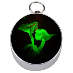 Neon Green Resolution Mushroom Silver Compasses by Mariart