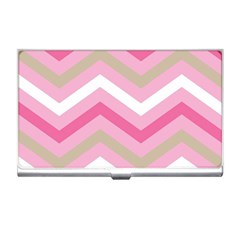 Pink Red White Grey Chevron Wave Business Card Holders