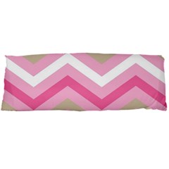 Pink Red White Grey Chevron Wave Body Pillow Case Dakimakura (two Sides) by Mariart