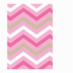 Pink Red White Grey Chevron Wave Small Garden Flag (two Sides) by Mariart