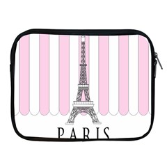 Pink Paris Eiffel Tower Stripes France Apple Ipad 2/3/4 Zipper Cases by Mariart