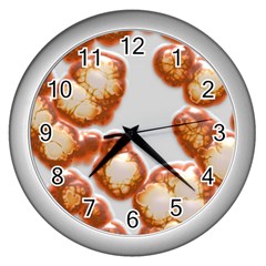 Abstract Texture A Completely Seamless Tile Able Background Design Wall Clocks (silver) 