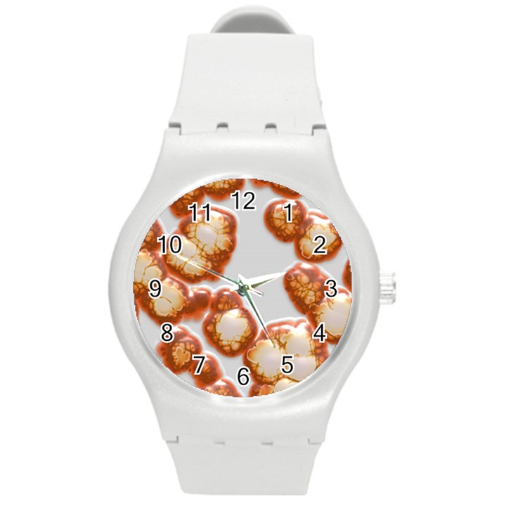 Abstract Texture A Completely Seamless Tile Able Background Design Round Plastic Sport Watch (M)