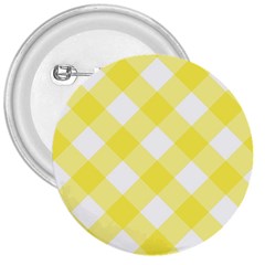 Plaid Chevron Yellow White Wave 3  Buttons by Mariart