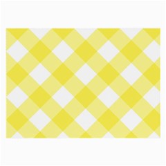 Plaid Chevron Yellow White Wave Large Glasses Cloth by Mariart