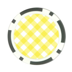 Plaid Chevron Yellow White Wave Poker Chip Card Guard by Mariart