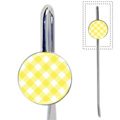 Plaid Chevron Yellow White Wave Book Mark by Mariart