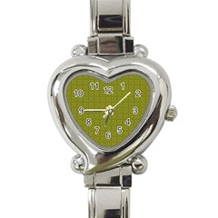 Royal Green Vintage Seamless Flower Floral Heart Italian Charm Watch