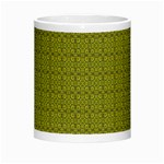 Royal Green Vintage Seamless Flower Floral Morph Mugs Center