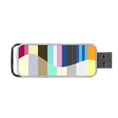 Rainbow Color Line Vertical Rose Bubble Note Carrot Portable Usb Flash (one Side) by Mariart