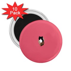 Minimalism Cat Pink Animals 2 25  Magnets (10 Pack) 