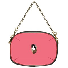 Minimalism Cat Pink Animals Chain Purses (two Sides)  by Mariart