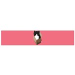 Minimalism Cat Pink Animals Flano Scarf (Small) Back