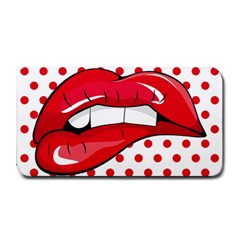 Sexy Lips Red Polka Dot Medium Bar Mats