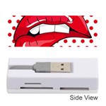 Sexy Lips Red Polka Dot Memory Card Reader (Stick)  Front