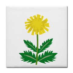 Sunflower Floral Flower Yellow Green Tile Coasters by Mariart