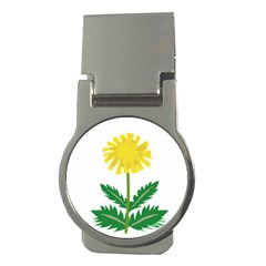 Sunflower Floral Flower Yellow Green Money Clips (round)  by Mariart