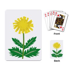 Sunflower Floral Flower Yellow Green Playing Card