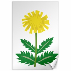 Sunflower Floral Flower Yellow Green Canvas 20  X 30  