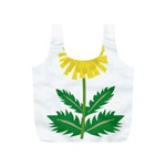 Sunflower Floral Flower Yellow Green Full Print Recycle Bags (S)  Back