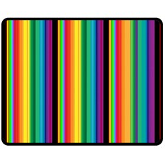 Multi Colored Colorful Bright Stripes Wallpaper Pattern Background Double Sided Fleece Blanket (medium) 