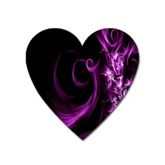 Purple Flower Floral Heart Magnet