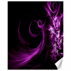 Purple Flower Floral Canvas 11  X 14   by Mariart