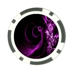 Purple Flower Floral Poker Chip Card Guard