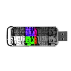 Repeated Tapestry Pattern Portable Usb Flash (two Sides) by Nexatart