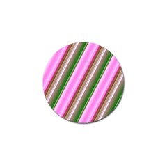 Pink And Green Abstract Pattern Background Golf Ball Marker