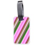 Pink And Green Abstract Pattern Background Luggage Tags (Two Sides) Back