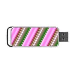 Pink And Green Abstract Pattern Background Portable Usb Flash (one Side) by Nexatart