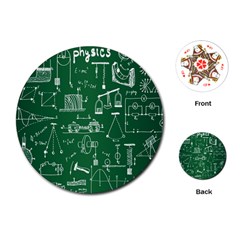 Scientific Formulas Board Green Playing Cards (round)  by Mariart