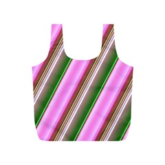 Pink And Green Abstract Pattern Background Full Print Recycle Bags (s)  by Nexatart