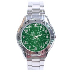 Scientific Formulas Board Green Stainless Steel Analogue Watch