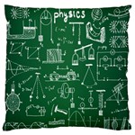 Scientific Formulas Board Green Large Flano Cushion Case (One Side) Front