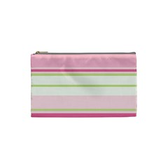 Turquoise Blue Damask Line Green Pink Red White Cosmetic Bag (small)  by Mariart