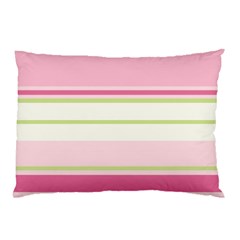 Turquoise Blue Damask Line Green Pink Red White Pillow Case (two Sides) by Mariart
