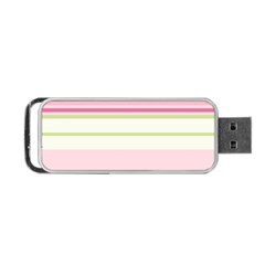 Turquoise Blue Damask Line Green Pink Red White Portable Usb Flash (one Side) by Mariart