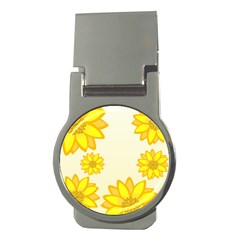 Sunflowers Flower Floral Yellow Money Clips (round) 